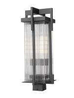 Two Light Outdoor Post Mount by Z-Lite - Fortis Collection, Sand Black Finish - 5031PHBS-BK