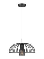One Light Pendant by Z-Lite - Valencia Collection, Matte Black Finish - 623P16-MB