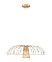 One Light Pendant by Z-Lite - Valencia Collection, Modern Gold Finish - 623P24-MGLD