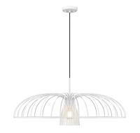 One Light Pendant by Z-Lite - Valencia Collection, Texture White Finish - 623P35-TXWH