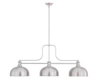 Three Light Billiard by Z-Lite - Melange Collection, Brushed Nickel Finish - 725-3BN-D13BN