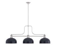 Three Light Billiard by Z-Lite - Melange Collection, Brushed Nickel Finish - 725-3BN-D13MB