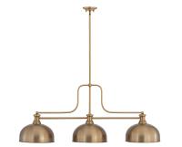 Three Light Billiard by Z-Lite - Melange Collection, Heritage Brass Finish - 725-3HBR-D13HBR