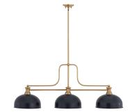Three Light Billiard by Z-Lite - Melange Collection, Heritage Brass Finish - 725-3HBR-D13MB