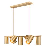 Seven Light Linear Chandelier by Z-Lite - Lumina Collection, Modern Gold Finish - 7520-7L-MGLD