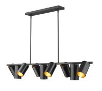 Nine Light Linear Chandelier by Z-Lite - Lumina Collection, Matte Black Finish - 7520-9L-MB