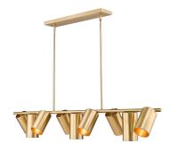 Nine Light Linear Chandelier by Z-Lite - Lumina Collection, Modern Gold Finish - 7520-9L-MGLD