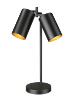 Two Light Table Lamp by Z-Lite - Lumina Collection, Matte Black Finish - 7520TL-MB
