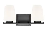 Two Light Vanity by Z-Lite - Nextra Collection, Matte Black Finish - 7703-2V-MB