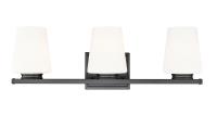 Three Light Vanity by Z-Lite - Nextra Collection, Matte Black Finish - 7703-3V-MB