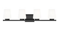 Four Light Vanity by Z-Lite - Nextra Collection, Matte Black Finish - 7703-4V-MB
