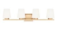 Four Light Vanity by Z-Lite - Nextra Collection, Modern Gold Finish - 7703-4V-MGLD