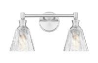Two Light Vanity by Z-Lite - Auden Collection, Brushed Nickel Finish - 7704-2V-BN