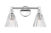 Two Light Vanity by Z-Lite - Auden Collection, Chrome Finish - 7704-2V-CH