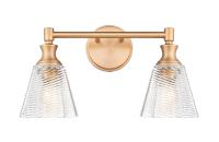Two Light Vanity by Z-Lite - Auden Collection, Modern Gold Finish - 7704-2V-MGLD