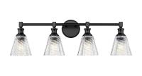 Four Light Vanity by Z-Lite - Auden Collection, Matte Black Finish - 7704-4V-MB