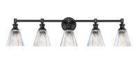 Five Light Vanity by Z-Lite - Auden Collection, Matte Black Finish - 7704-5V-MB