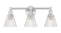 Three Light Vanity by Z-Lite - Auden Collection, Brushed Nickel Finish - 7704-3V-BN