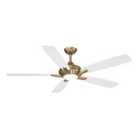 60" Ceiling Fan by Minka Aire - Dyno Collection, Brushed Brass Finish - F1001-BBR/ALW