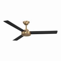52" Ceiling Fan by Minka Aire - Roto Collection, Brushed Brass Finish - F524-BBR/CL