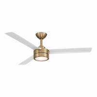 52" Ceiling Fan by Minka Aire - Roto Collection, Brushed Brass Finish - F535L-BBR/ALW