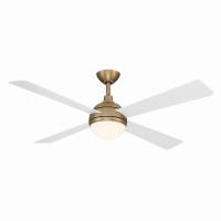 54" Ceiling Fan by Minka Aire - Orb Collection, Brushed Brass Finish - F623L-BBR/ALW