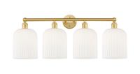 Four Light Bath Vanity by Innovations - Edison Collection, Satin Gold Finish - 616-4W-SG-G559-8GWH