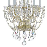 Five Light Mini Chandelier by Crystorama - Traditional Crystal Collection, Polished Brass Finish - 1129-PB-CL-MWP