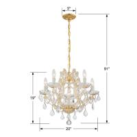 Six Light Mini Chandelier by Crystorama - Maria Theresa Collection, Gold Finish - 4405-GD-CL-S