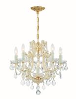 Six Light Mini Chandelier by Crystorama - Maria Theresa Collection, Gold Finish - 4405-GD-CL-S