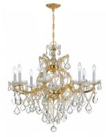 Nine Light Chandelier by Crystorama - Maria Theresa Collection, Gold Finish - 4409-GD-CL-S