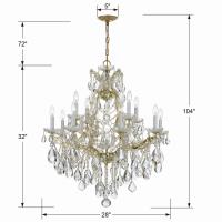 13 Light Chandelier by Crystorama - Maria Theresa Collection, Gold Finish - 4413-GD-CL-S