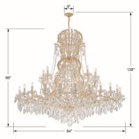 37 Light Chandelier by Crystorama - Maria Theresa Collection, Gold Finish - 4460-GD-CL-S