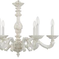 Six Light Chandelier by Crystorama - Paris Market Collection, Antique White Finish - 5126-AW