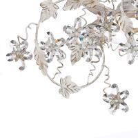 Six Light Semi Flush Mount by Crystorama - Paris Market Collection, Antique White Finish - 5316-AW