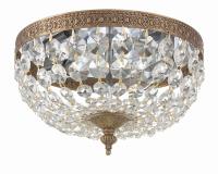 Two Light Flush Mount by Crystorama - Waltham Collection, Olde Brass Finish - 710-OB-CL-MWP