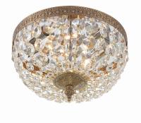 Two Light Flush Mount by Crystorama - Waltham Collection, Olde Brass Finish - 710-OB-CL-MWP