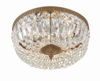 Three Light Flush Mount by Crystorama - Waltham Collection, Olde Brass Finish - 714-OB-CL-MWP