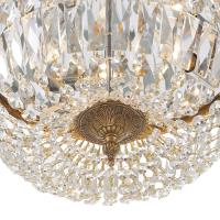 Three Light Flush Mount by Crystorama - Waltham Collection, Olde Brass Finish - 714-OB-CL-MWP