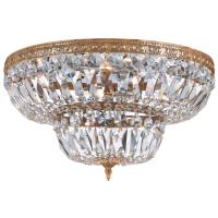 Six Light Flush Mount by Crystorama - Waltham Collection, Olde Brass Finish - 724-OB-CL-MWP