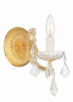 One Light Wall Sconce by Crystorama - Maria Theresa Collection, Gold Finish - 4471-GD-CL-MWP