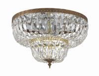 Four Light Flush Mount by Crystorama - Waltham Collection, Olde Brass Finish - 718-OB-CL-MWP