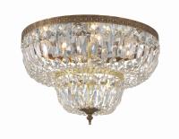 Four Light Flush Mount by Crystorama - Waltham Collection, Olde Brass Finish - 718-OB-CL-MWP