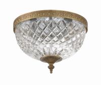 Two Light Flush Mount by Crystorama - Radley Collection, Olde Brass Finish - 117-10-OB