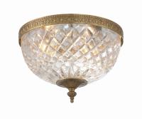 Two Light Flush Mount by Crystorama - Radley Collection, Olde Brass Finish - 117-10-OB