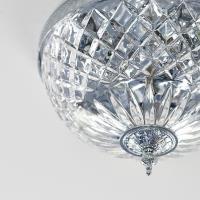 Three Light Flush Mount by Crystorama - Radley Collection, Polished Chrome Finish - 117-12-CH