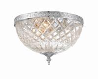 Three Light Flush Mount by Crystorama - Radley Collection, Polished Chrome Finish - 117-12-CH