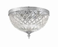 Three Light Flush Mount by Crystorama - Radley Collection, Polished Chrome Finish - 117-12-CH