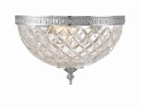 Three Light Flush Mount by Crystorama - Radley Collection, Polished Chrome Finish - 117-12-CH
