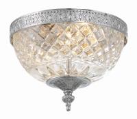 Two Light Flush Mount by Crystorama - Radley Collection, Polished Chrome Finish - 117-8-CH